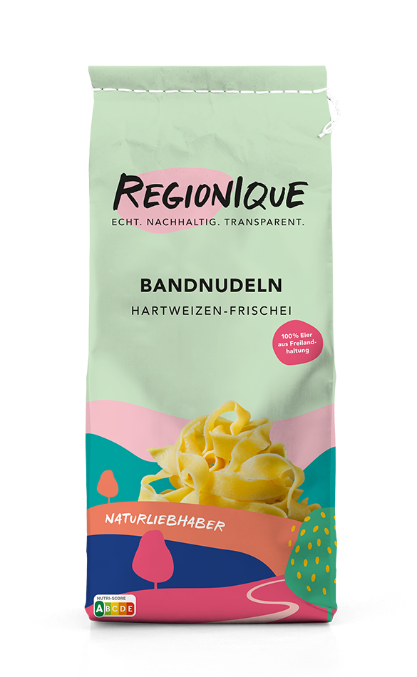 Bandnudeln Hartweizen Frischei
